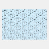 Feuille De Papier Cadeau Bleu juste noté (Devant 3)