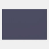 Feuille De Papier Cadeau Bleu marine (Devant 2)