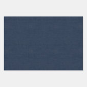 Feuille De Papier Cadeau Bleu marine texturé (Devant 2)