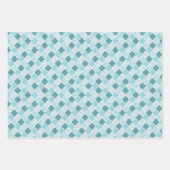 Feuille De Papier Cadeau Bleu Marocain Trellis, Lattes, Quatrefoil (Devant 2)