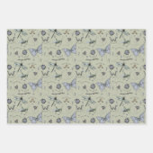 Feuille De Papier Cadeau Bleu mignon et odeur (Devant)