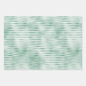 Feuille De Papier Cadeau Bleu Mint Champagne Gold Stripes (Devant)