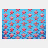 Feuille De Papier Cadeau Bleu Océan Bleu d'écrevisse rose (Devant 3)