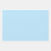 Feuille De Papier Cadeau Bleu Pastel massif (Devant 2)