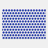 Feuille De Papier Cadeau Bleu Polka Dot Pelouse Bowles, (Devant)
