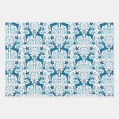 Feuille De Papier Cadeau Bleu Retro Tides de Noël Vibes (Devant 2)