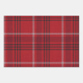 Feuille De Papier Cadeau Bleu, Rouge, Vert Plaid (Devant 2)