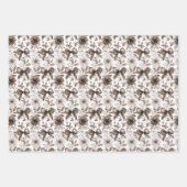 Feuille De Papier Cadeau Bleu Ruban Bow Coquette Esthétique Grandmillénaire (Devant 3)