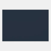 Feuille De Papier Cadeau Bleu uni de minuit (Devant 3)