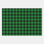 Feuille De Papier Cadeau Bleu vert et rouge bison plaid (Devant 2)