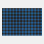 Feuille De Papier Cadeau Bleu vert et rouge bison plaid (Devant)