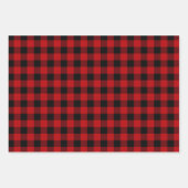 Feuille De Papier Cadeau Bleu vert et rouge bison plaid (Devant 3)