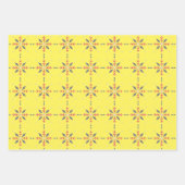 Feuille De Papier Cadeau Bleu, vert, jaune, lumineux (Devant 2)