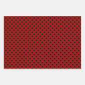 Feuille De Papier Cadeau Bleu Vert Rouge Polka Dot (Devant)