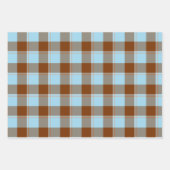 Feuille De Papier Cadeau Blizzard Blue and Livid Brown Plaid (Devant 3)