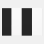 Feuille De Papier Cadeau Bloc de couleur noir et blanc moderne (Devant 2)