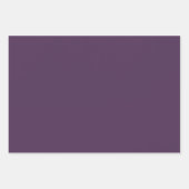 Feuille De Papier Cadeau Bloc de couleur pourpre d'aubergine moderne (Devant)