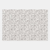 Feuille De Papier Cadeau Blocage imprimé inspiré floral (Devant 3)