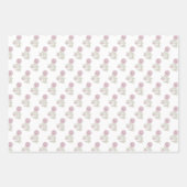 Feuille De Papier Cadeau Blocage imprimé inspiré floral (Devant)