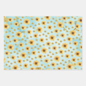 Feuille De Papier Cadeau Bloomind sunflowers in the garden (Devant 3)