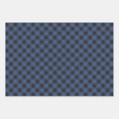 Feuille De Papier Cadeau Blue Buffalo Plaid Checkered (Devant 2)