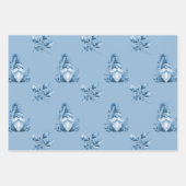 Feuille De Papier Cadeau Blue Christmas Gnomes (Devant)