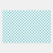 Feuille De Papier Cadeau Blue Daisy Floral Stripes Polka Dot (Devant 3)
