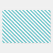 Feuille De Papier Cadeau Blue Daisy Floral Stripes Polka Dot (Devant 2)