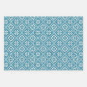 Feuille De Papier Cadeau Blue Fair Isle Sweater Knit Pattern Christmas (Devant 2)