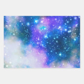 Feuille De Papier Cadeau Blue Galaxy Stars Universe (Devant 2)