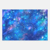 Feuille De Papier Cadeau Blue Galaxy Stars Universe (Devant)