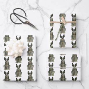 Feuille De Papier Cadeau Blue Heeler ACD Cattle Dog Watercolor Art