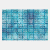 Feuille De Papier Cadeau Blue Hommes's Birthday do-it-yourself Texte ensemb (Devant 2)