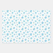 Feuille De Papier Cadeau Blue Oubliez-moi pas un motif sans coutures (Devant 2)