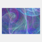 Feuille De Papier Cadeau Blue Purple Turquoise Airy Abstraction (Devant 2)