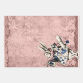 Feuille De Papier Cadeau Blue rose Herald White Rabbit Alice au pays des me (Devant)