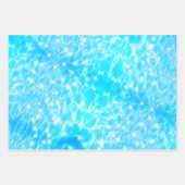 Feuille De Papier Cadeau Blue Water ondule texture de l'eau cool moderne ch (Devant)