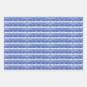 Feuille De Papier Cadeau Blue Willow Animal Rabbit Renard Renard Oiseau Toi (Devant 3)