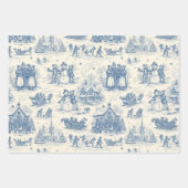 Feuille De Papier Cadeau Blue Winter Toile Chinoiserie (Devant 2)