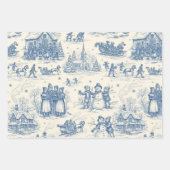 Feuille De Papier Cadeau Blue Winter Toile Chinoiserie (Devant)