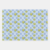 Feuille De Papier Cadeau Blue Yellow Mediterranean Tile Lemons Italian  (Devant 2)