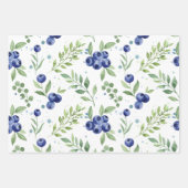 Feuille De Papier Cadeau Blueberry Theme Assorted WrappingPaper Flat Sheets (Devant 2)