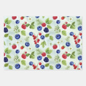 Feuille De Papier Cadeau Blueberry Theme Assorted WrappingPaper Flat Sheets (Devant)