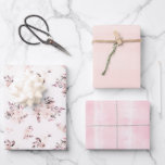 Feuille De Papier Cadeau Blush & Cream Aquarelle Florale et Rayures Subtile<br><div class="desc">Blush & Cream Papier Aquarelle Floral et Rayures Subtiles pour Baby Showers,  Mariages,  Anniversaires et toutes vos Occasions Spéciales ! Une Collection de papiers cadeaux coordonnés tendances et chic à motifs floraux et textures aquarelles.

~ Consultez ma boutique pour voir l'ensemble de la gamme pour ce design !</div>
