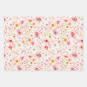 Feuille De Papier Cadeau Blush Pink Meadow Wildflowers Boho Elegant (Devant)