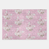 Feuille De Papier Cadeau Blush Pink Rose Butterfly Sparkle Birthday (Devant)