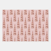 Feuille De Papier Cadeau Blush Rose Gold Glam Unicorn Anniversaire (Devant 3)