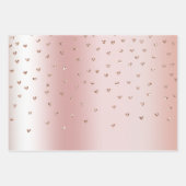 Feuille De Papier Cadeau Blush Rose Gold Parties scintillant Confetti Baise (Devant 2)