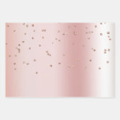 Feuille De Papier Cadeau Blush Rose Gold Parties scintillant Confetti Baise (Devant)