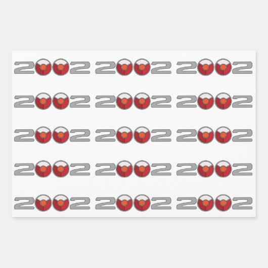 FEUILLE DE PAPIER CADEAU BMW 2002 (Devant)